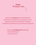 pierścionek thread me to kryształ herkimer zawleczony na jedwabnej nici o grubości 0,5 mm, zakończony srebrnym pozłacanym zaciskiem (możliwość zamówienia wersji srebrnej bez pozłacania).png