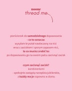 pierścionek thread me to kryształ herkimer zawleczony na jedwabnej nici o grubości 0,5 mm, zakończony srebrnym pozłacanym zaciskiem (możliwość zamówienia wersji srebrnej bez pozłacania).png