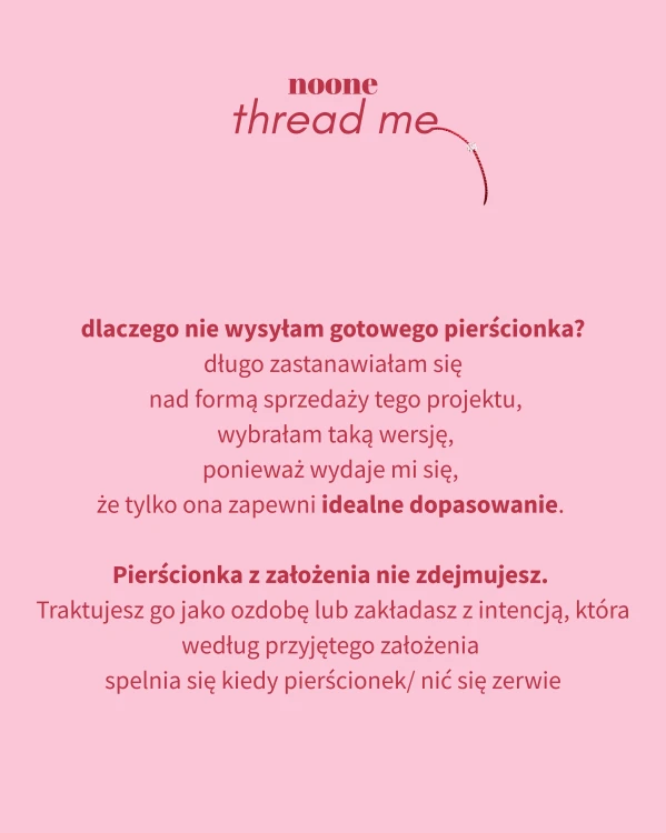 pierścionek thread me to kryształ herkimer zawleczony na jedwabnej nici o grubości 0,5 mm, zakończony srebrnym pozłacanym zaciskiem (możliwość zamówienia wersji srebrnej bez pozłacania).png